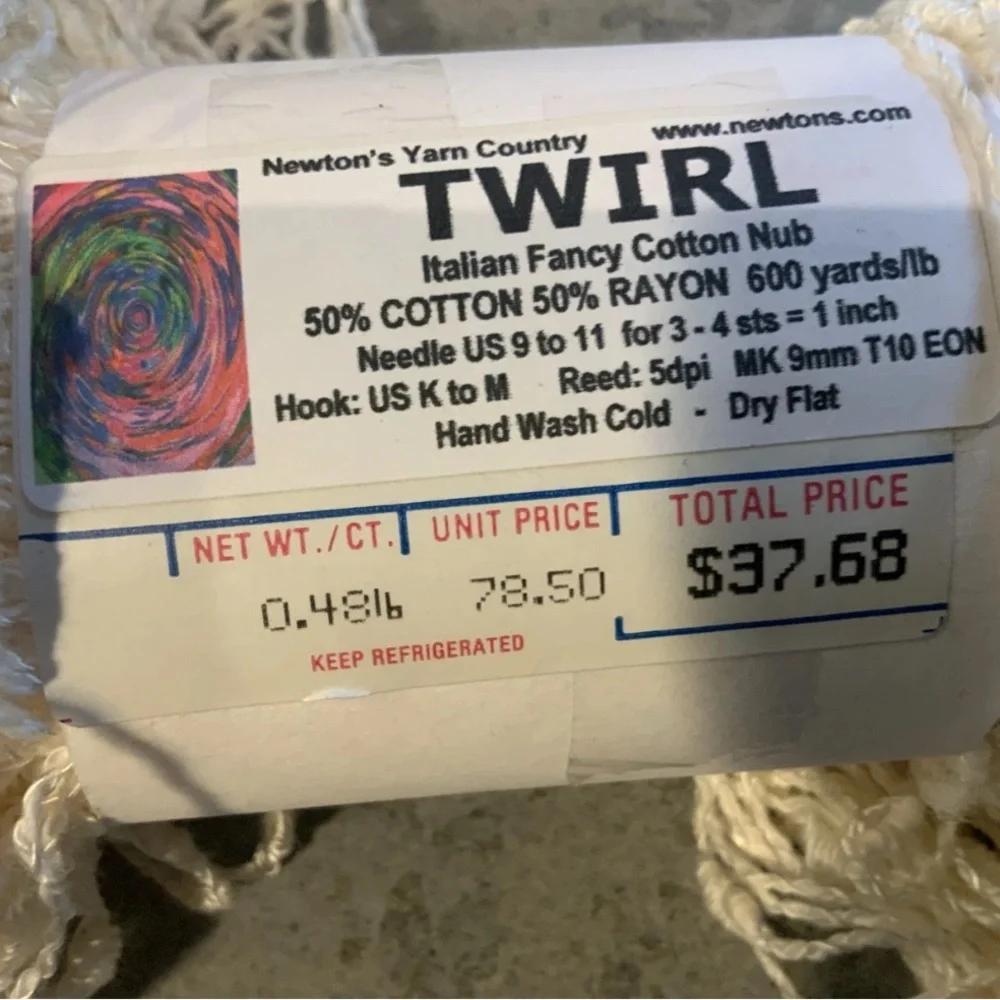 Newton’s Twirl Italian Fancy Cotton Nub Yarn